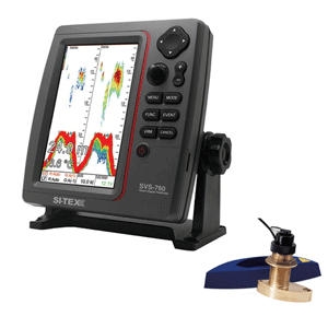 SITEX SVS-760 Dual Frequency Sounder 600W Kit with Bronze Thru-Hull Speed & Temp Transducer