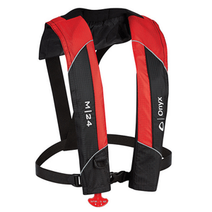 Onyx M-24 Manual Inflatable Life Jacket PFD, Red