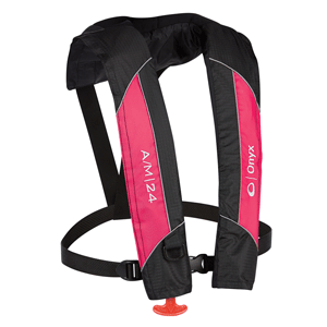 Onyx A/M-24 Automatic/Manual Inflatable PFD Life Jacket, Pink