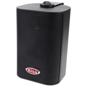 Boss Audio MR4.3B 4" 3-Way Marine Enclosed System Box Speaker, 200W, Black