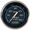 Faria Chesapeake Black Stainless Steel 4" Tachometer with Hour meter, 6,000 RPM (Gas, Inboard) 33732