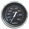 Faria Chesapeake Black Stainless Steel 4" Speedometer, 60MPH (Mechanical) 33704