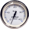 Faria Chesapeake White Stainless Steel 4" Tachometer, 4,000 RPM (Diesel, Magnetic Pick-Up) 33818