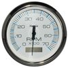 Faria Chesapeake White Stainless Steel 4" Tachometer with Hour meter, 7,000 RPM (Gas, Outboard) 33840