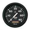 Faria Euro Black 4" Tachometer with Hour meter, 6,000 RPM (Gas, Inboard) 32832