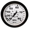 Faria 4" Speedometer, 80MPH (Mechanical), Euro White 32910