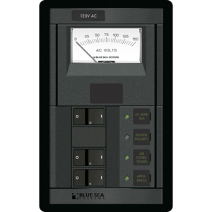 Blue Sea 120V AC Main & 2 Positions with AC Voltmeter 1206