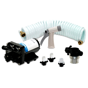 SHURFLO BLASTERII Washdown Kit, 12VDC, 3.5GPM with 25' Hose, Nozzle