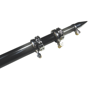 TACO 16' Carbon Fiber Outrigger Poles 1 1/2" Diameter, Pair, Black