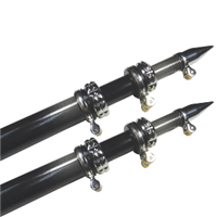 TACO 20' Carbon Fiber Outrigger Poles 1 1/2" Diameter, Pair, Black OT-4200CF