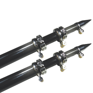 TACO 20' Carbon Fiber Outrigger Poles 1 1/2" Diameter, Pair, Black OT-4200CF