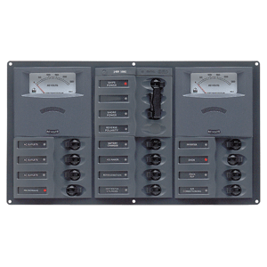 BEP AC Circuit Breaker Panel with Analog Meters, 2SP 1DP AC120V