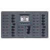 BEP AC Circuit Breaker Panel with Digital Meters, 16SP 2DP AC120V ACSM Stainless Steel Horizontal