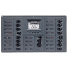 BEP AC Circuit Breaker Panel with Digital Meters, 16SP 2DP AC230V ACSM Stainless Steel Horizontal