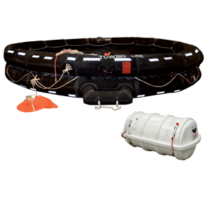 Viking USCG Approved IBA Life Raft 25 Person Round Container L025IBA 015ALA ( No Cradle Included)