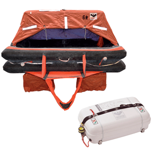 Viking USCG Approved Coastal Life Raft 4 Person Low Profile Container L004CL0015ACI ( No Cradle Included)