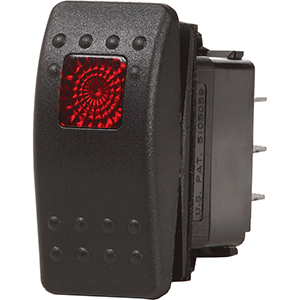 Blue Sea 7934 Contura II Switch DPST Black, OFF-ON
