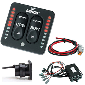 Lenco LED Indicator Two-Piece Tactile Switch Kit with Pigtail for Dual Actuator Systems