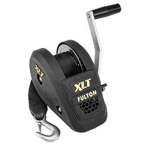 Fulton 1400lb Single Speed Winch with 20' Strap Included, Black Cover