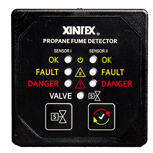 Xintex Propane Fume Detector with 2 Plastic Sensors, No Solenoid Valve