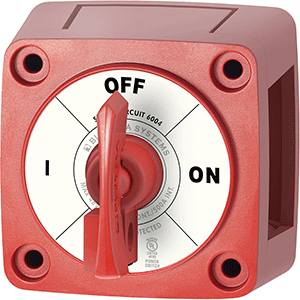 Blue Sea 6004 Single Circuit ON-OFF with Locking Key, Red