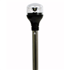 Attwood Light Armor Plug-In All-Around Light, 12" Aluminum Pole, Black Vertical Composite Base with Adapter
