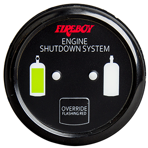 Xintex Deluxe Helm Display with Gauge Body, LED & Color Graphics for Engine Shutdown System, Black Bezel Display
