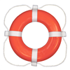 Taylor Made Foam Ring Buoy, 20", Orange with White Rope