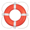 Taylor Made Foam Ring Buoy, 24", Orange with White Rope