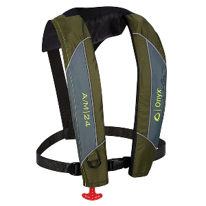 Onyx A/M-24 Automatic/Manual Inflatable PFD Life Jacket - Green, 132000-400-004-18