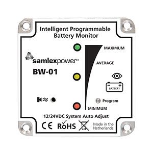 Samlex Bw-01 Battery Monitor 12 or 24V Programmable, BW-01
