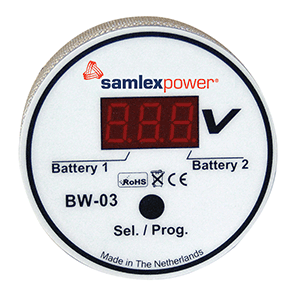 Samlex Bw-03 Dual Battery Monitor 12 or 24V Auto, BW-03
