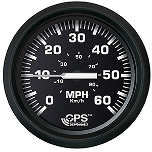 Faria Euro Black 4" Speedometer 60MPH -GPS 32816