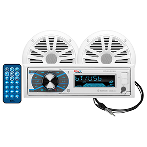 Boss Audio MCK632WB.6 Package with MR632UAB AM/FM CD Receiver; Pair of 6.5" MR6W Speakers & MRANT10 Antenna