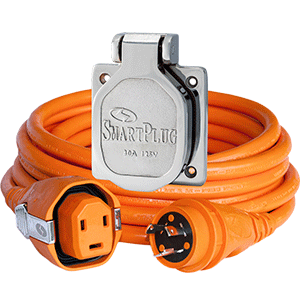 SmartPlug 30 Amp 50' Dual Configuration Cordset with Tinned Wire & 30 Amp Stainless Steel Inlet