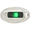 Attwood LightArmor Vertical Surface Mount Navigation Light - Oval - Starboard (green) - Stainless Steel - 2NM