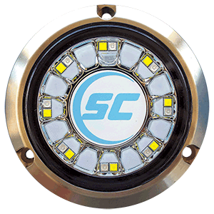 Shadow-Caster Blue/White Color Changing Underwater Light - SCR-16 LEDs - Bronze
