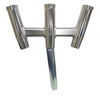 Tigress GS Trident Rod Holder - Bent Butt - Polished Aluminum