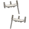 Tigress Offset Triple Rod Holder with Cup Holders - Port Side & Starboard Side - Polished Aluminum