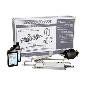 Uflex SilverSteer Universal Front Mount Outboard Hydraulic Tilt Steering System - 1500PSI V2, SILVERSTEER 2TB