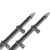 TACO 18' Deluxe Outrigger Poles with Rollers - Silver/Black for 1-1/2" Outrigger