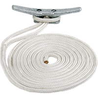 Sea-Dog Double Braided Nylon Dock Line - 3/8" x 20' - White
