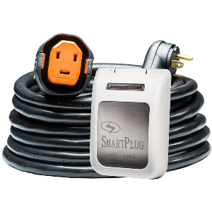 SmartPlug RV Kit 30 Amp 30' Dual Configuration Cordset - Black (SPX X Park Power) & Non Metallic Inlet - White