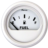 Faria 2" Fuel Level Gauge (E-1/2-F) - White 13117 