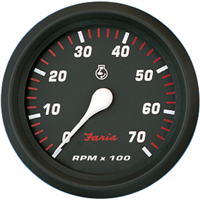Faria Professional Red 4" Tachometer - 7,000 RPM 34617
