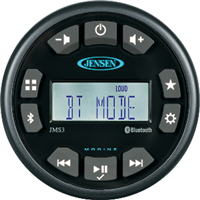 JENSEN 3" JMS3RTL Bluetooth AM/FM/WB/USB Waterproof Stereo - Black