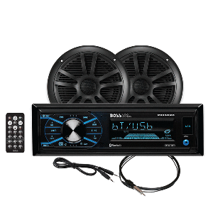 Boss Audio MCBK634B.6 Package with MR634UAB, 2-MR6B Speakers & MRANT10 Antenna - Black