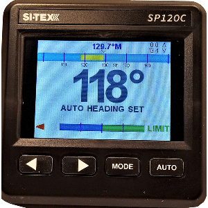 SI-TEX SP120 Color System with Rudder Feedback & Remote Mechanical Drive 1994& Mercury I/O, Volvo Gas, SP120C-RF-5