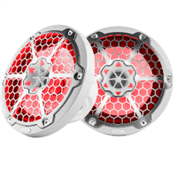 DS18 New Edition HYDRO 8" 2-Way Marine Speakers with RGB LED Lighting 375W - White