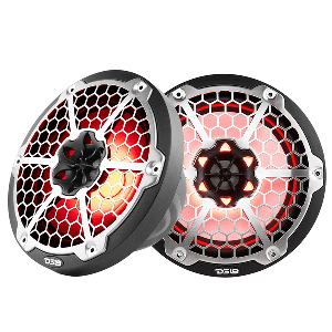 DS18 New Edition HYDRO 8" 2-Way Marine Speakers with RGB LED Lighting 375W - Black